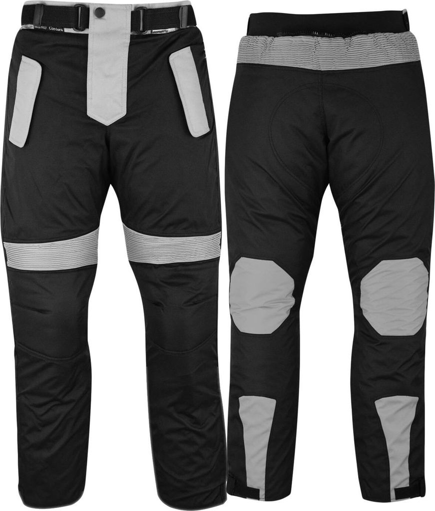 BiGXXL Herren Motorradhose Textilhose in großen Größen 6XL 7XL 8XL 9XL Schwarz-Grau, Hosengröße:64/6XL