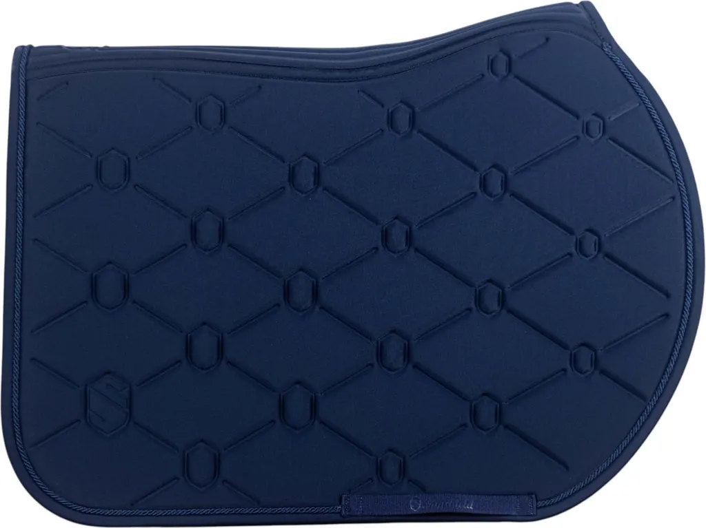 Tapis de selle Spineshield Samshield Bleu Full avec Broderies de Saut
