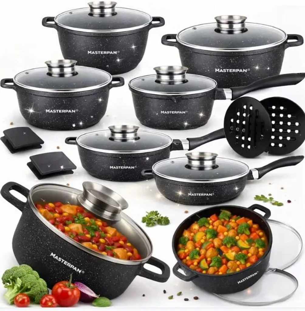Batteria Pentole Induzione 16 Pezzi MP2154: Cucina Sana e Antiaderente