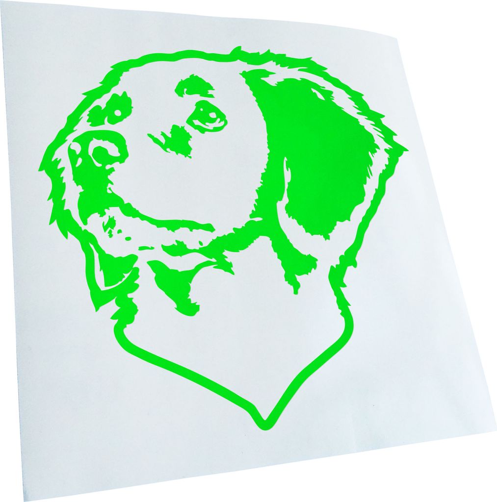 Kiwistar - Autoaufkleber - Brittany Hund - Neongrün - 30x27cm - Aufkleber für Auto, Laptop, Fahrrad, LKW, Motorrad mehrfarbig JDM Decal Racing