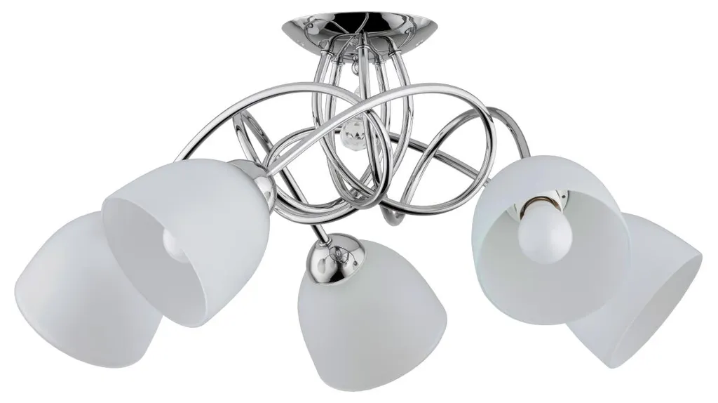 Suspension BALENA 5 bras chrome : finissez-en avec les pièces sombres