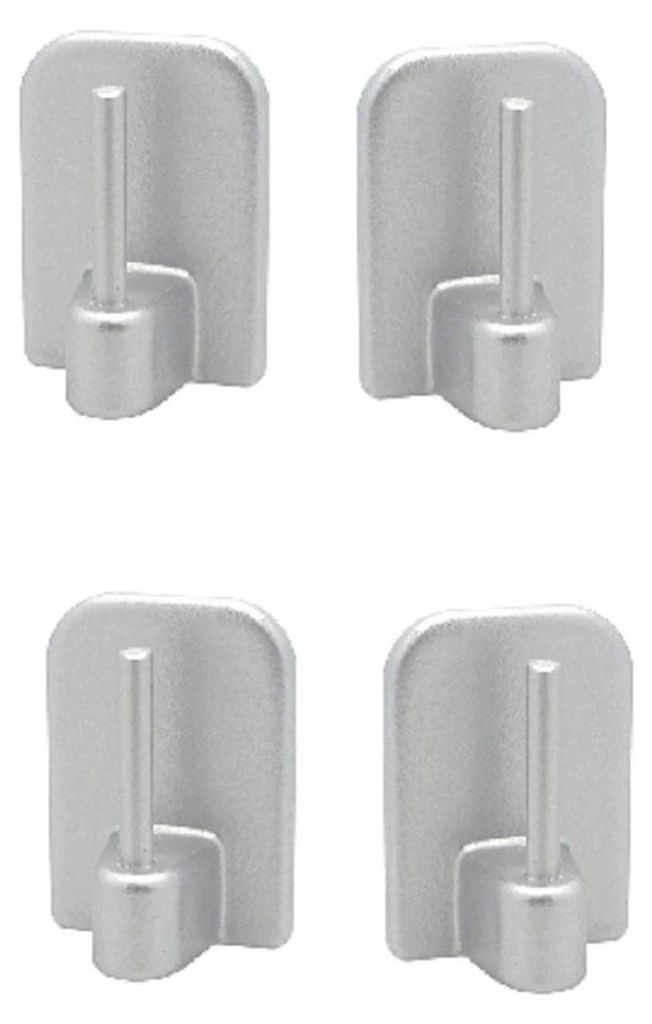 Werkstatt-Haken-Set, 28 Halter, selbstklebend, grau, 8 Stück