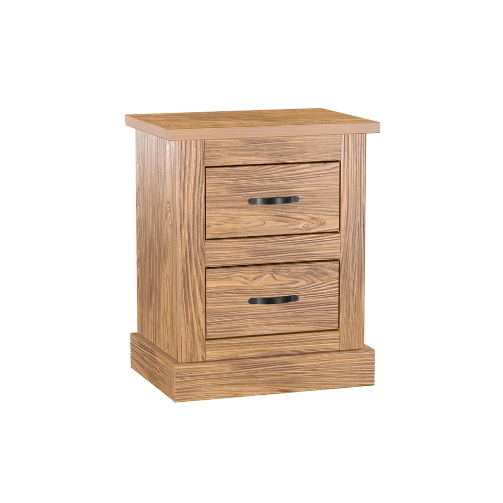 Table de chevet EL DORADO chêne antique : rangement robuste et stable