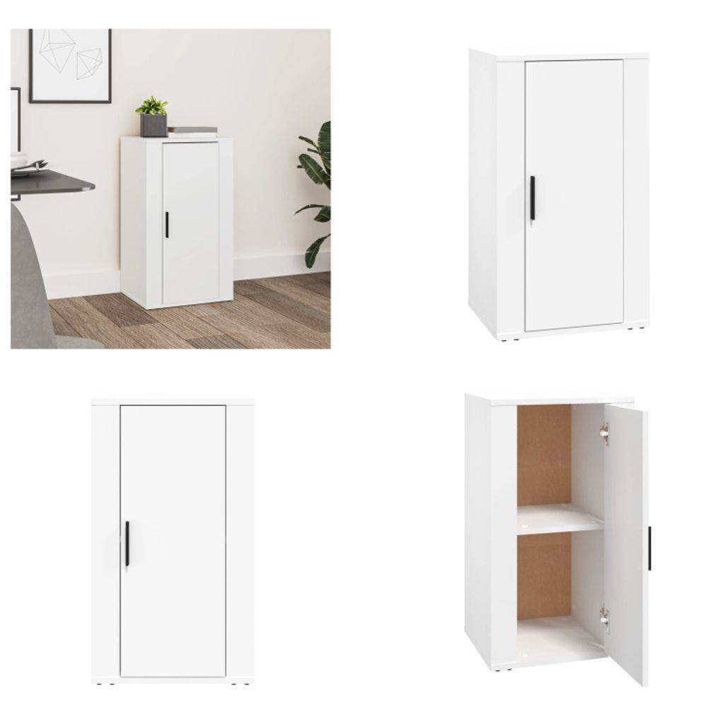 vidaXL Sideboard Weiß 40x33x70 cm Holzwerkstoff - Sideboard - Sideboards - Schrank - Aufbewahrungsschrank