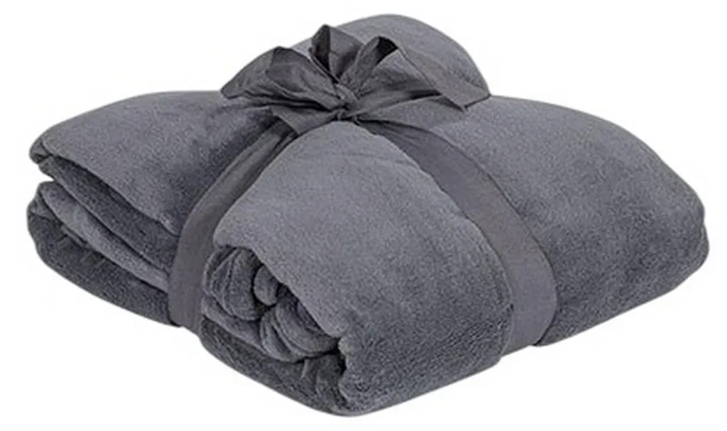 L-Merch LT4219 Couverture en tissu corail recyclé gris 200 x 150 cm