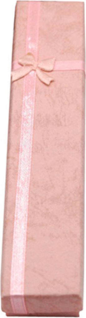 1 Stück elegante Schleife lange Halskette Armband Display Aufbewahrungsbox Schmuck Geschenkbox-Rosa