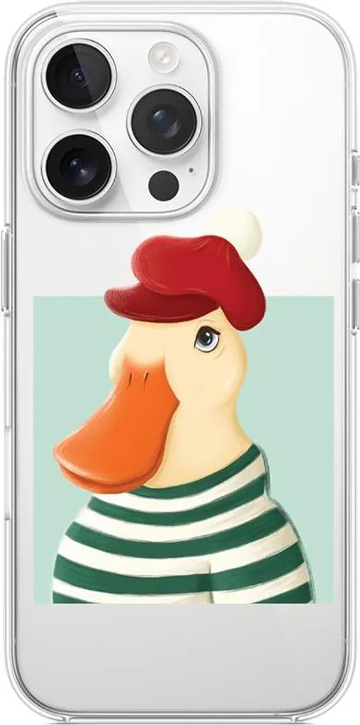 Custodia Trasparente iPhone 16 Pro Max - Silicone Soft Touch Anatra