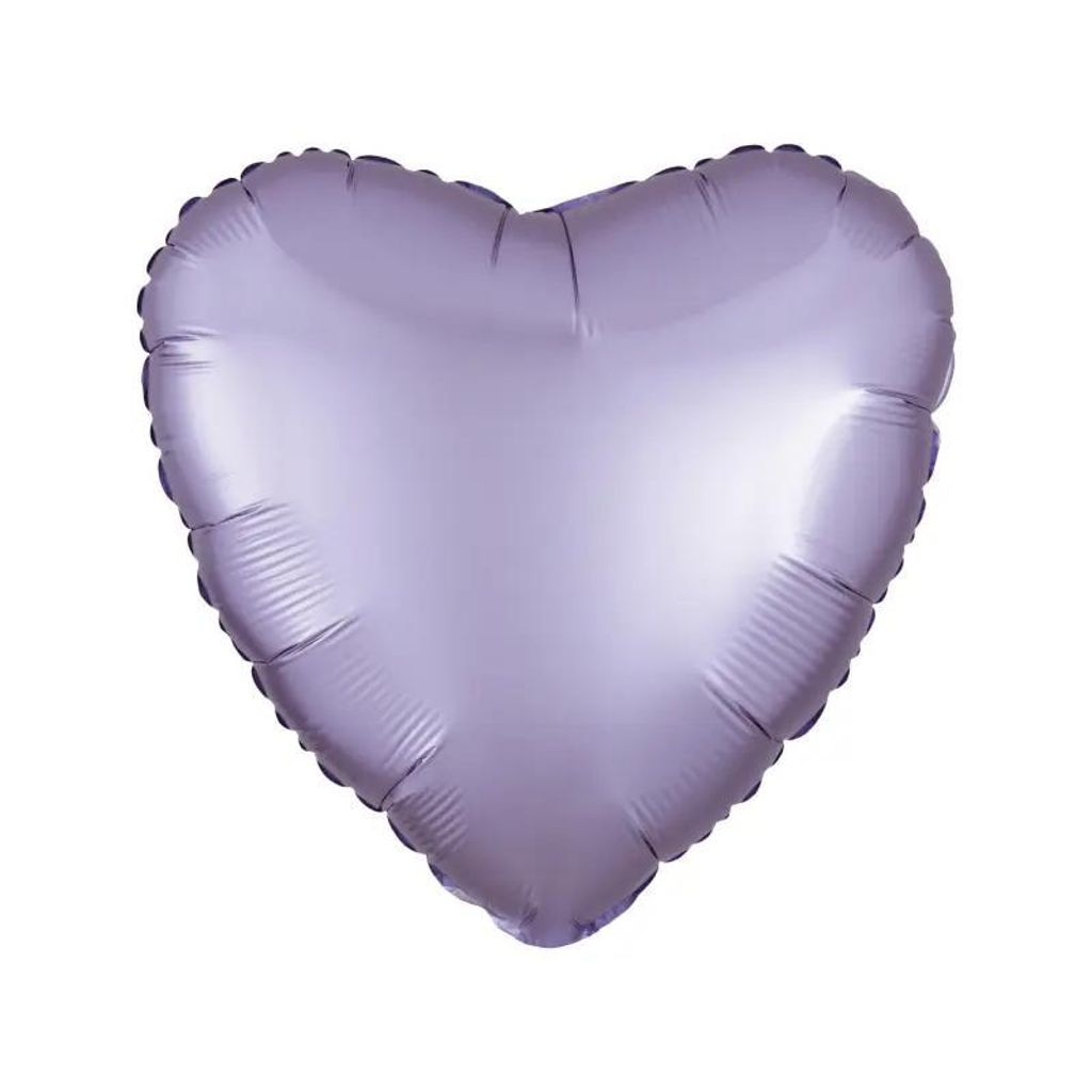 Luftballon Violett-Lavendel Satin Folie-Herz ø45cm Anagram