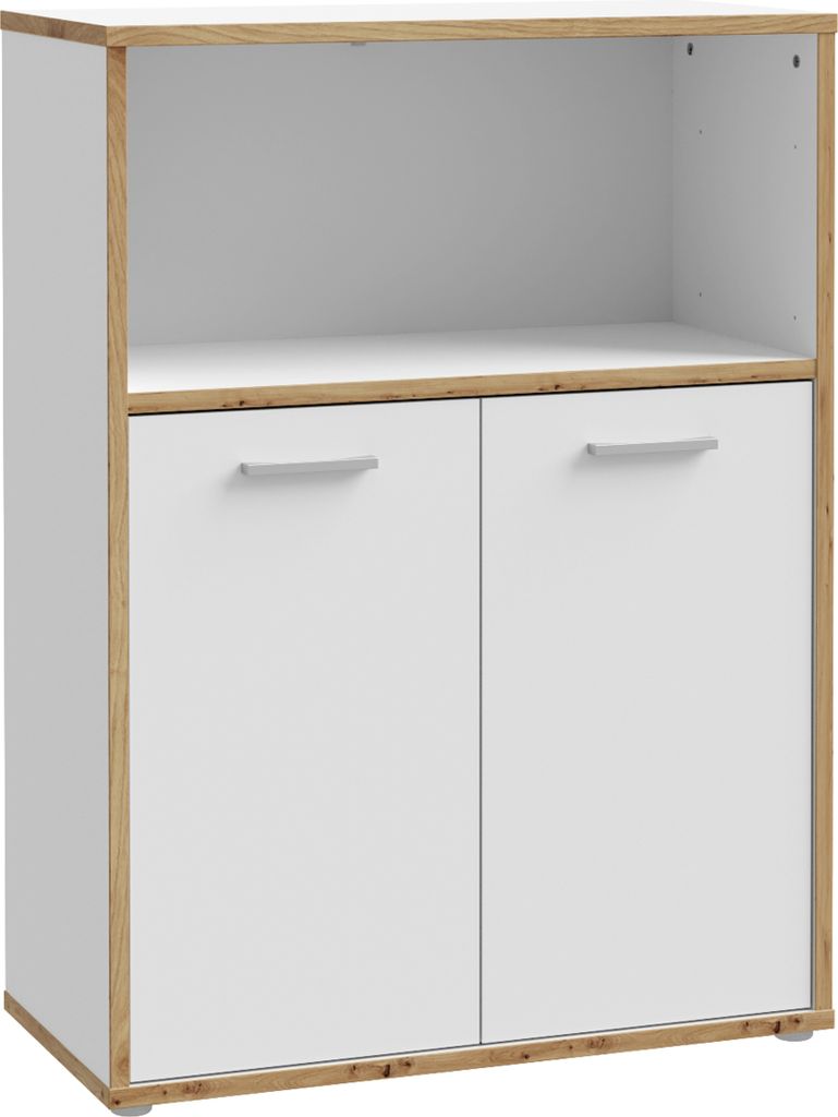 Furniture24 Aktenschrank Mit 2 Türen Weiß/Artisan Keflavik Kflr321-C881 Schrank