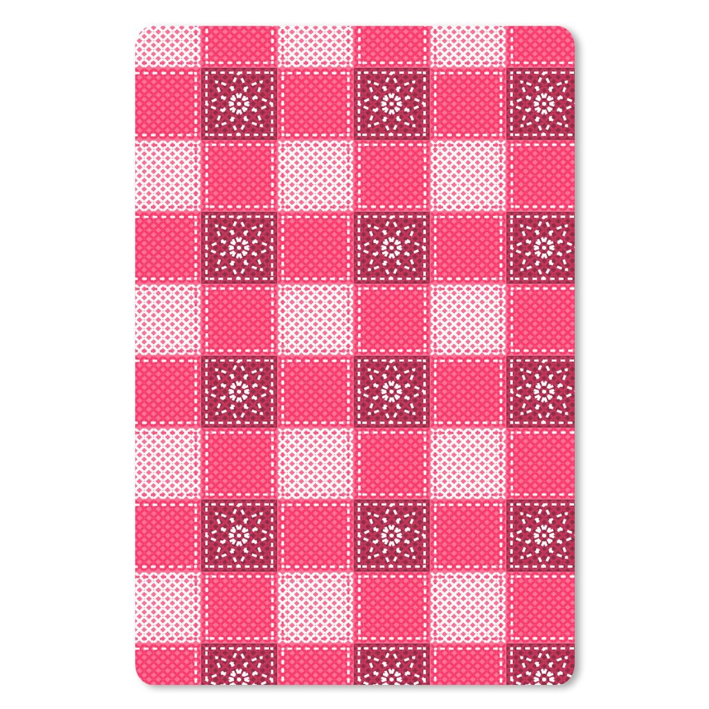 MuchoWow Mauspad Mousepad Rosa - Muster - Blumen 18x27 cm - Mousepads - Maus Mat - Pad - Mausunterlage