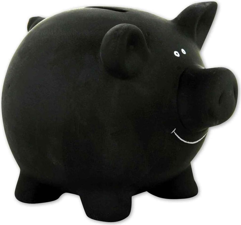 Sparschwein für Erwachsene Keramik Tafelkreide