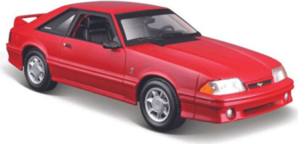 Maisto 32906 - Modellauto - Ford Mustang SVT Cobra '93 (rot, Maßstab 1:24) Modell Auto Spielzeugauto