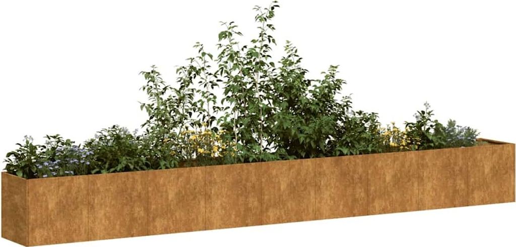 vidaXL Hrdzavý kvetináč 360x40x40 cm Oceľ odolná voči Obrázok produktu 