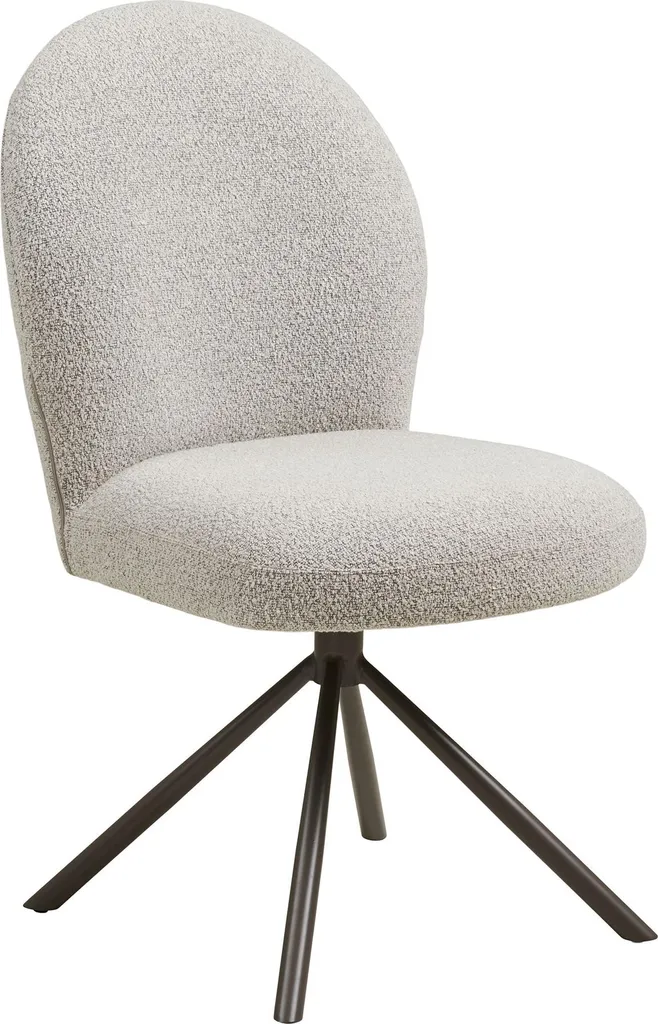 Chaise de salle à manger Asta pivotante coloris sable pied tournant