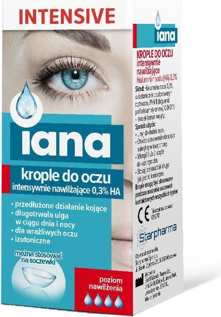 IANA Intensive Feuchtigkeitsaugentropfen 0,3% HA 10 ml Produktbild 