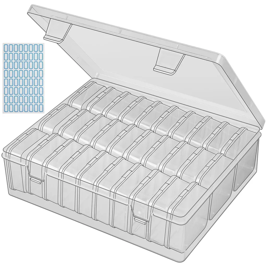 Organisateur de broderie diamant 30 compartiments pour tri de petits objets