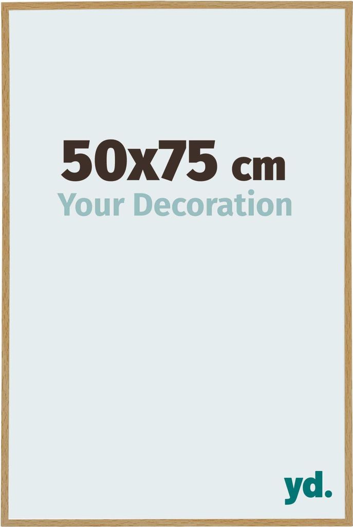 A product image showing a frame with text overlay and a logo.