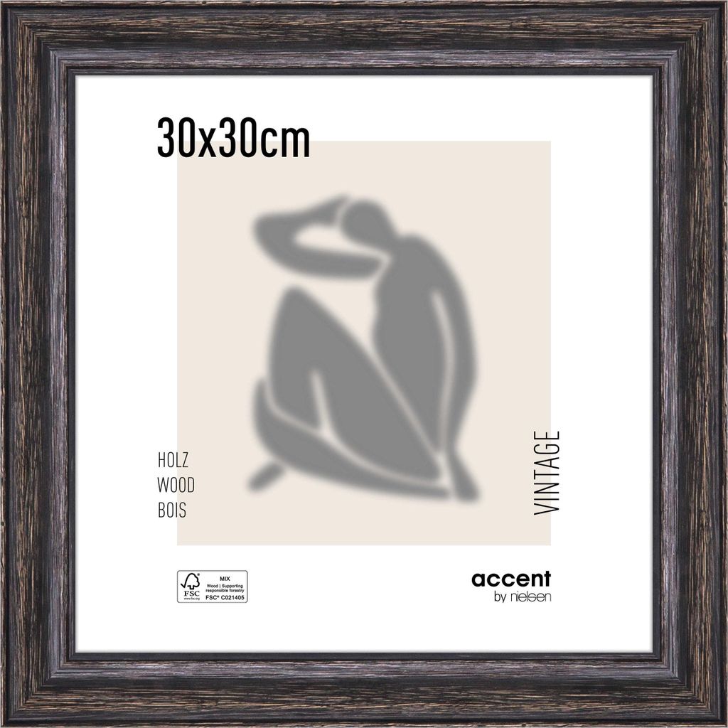 accent by nielsen Holz Bilderrahmen Vintage, 30x30 cm, Produktbild 