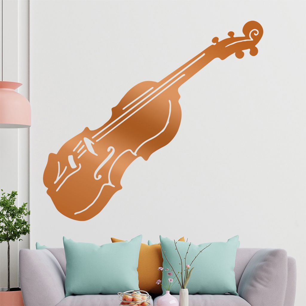 KIWISTAR Geige - Instrument Steichen Klassik Wandtattoo in 6 Größen - Wandaufkleber Wall Sticker - Dekoration, Küche, Wohnzimmer, Schlafzimmer, ...