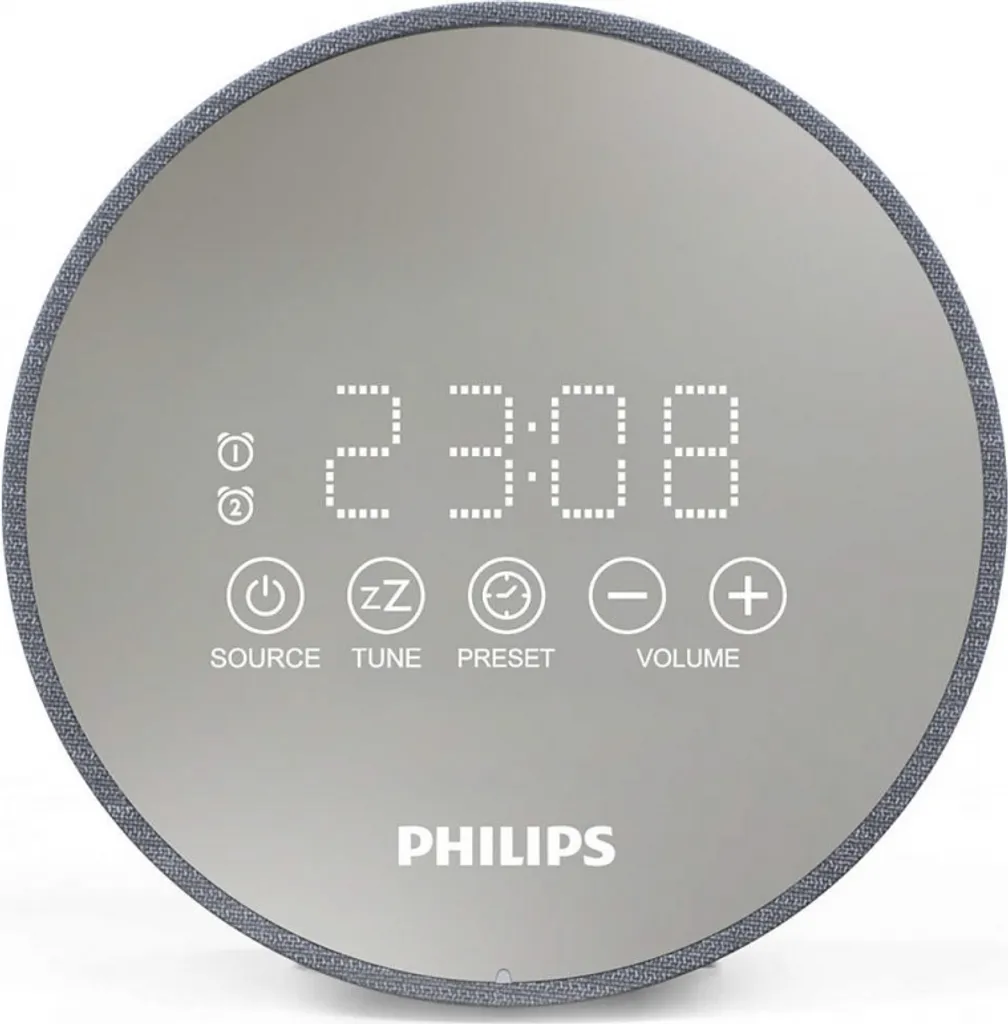 Radio-réveil Philips TADR402/12 pour Chambre avec Double Réveil FM