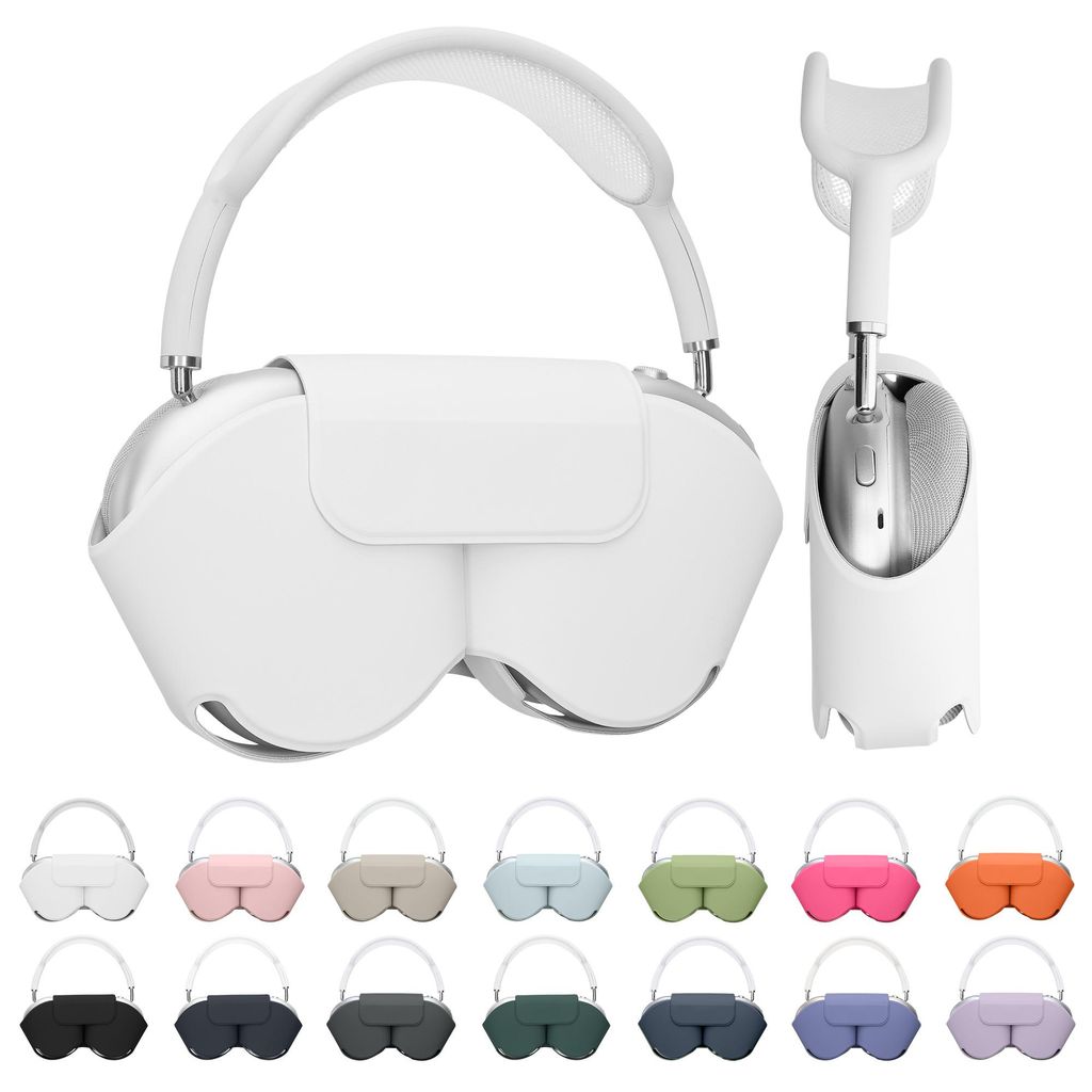 kwmobile Hülle für Apple AirPods Max / AirPods Max 2 Case - weiches Polyester Kopfhörer Cover - Sleep Mode kompatibel - Weiß