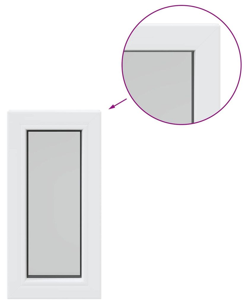 vidaXL Okno do sklepa RISOR, 30 x 60 cm, PVC a sklo Obrázek produktu 