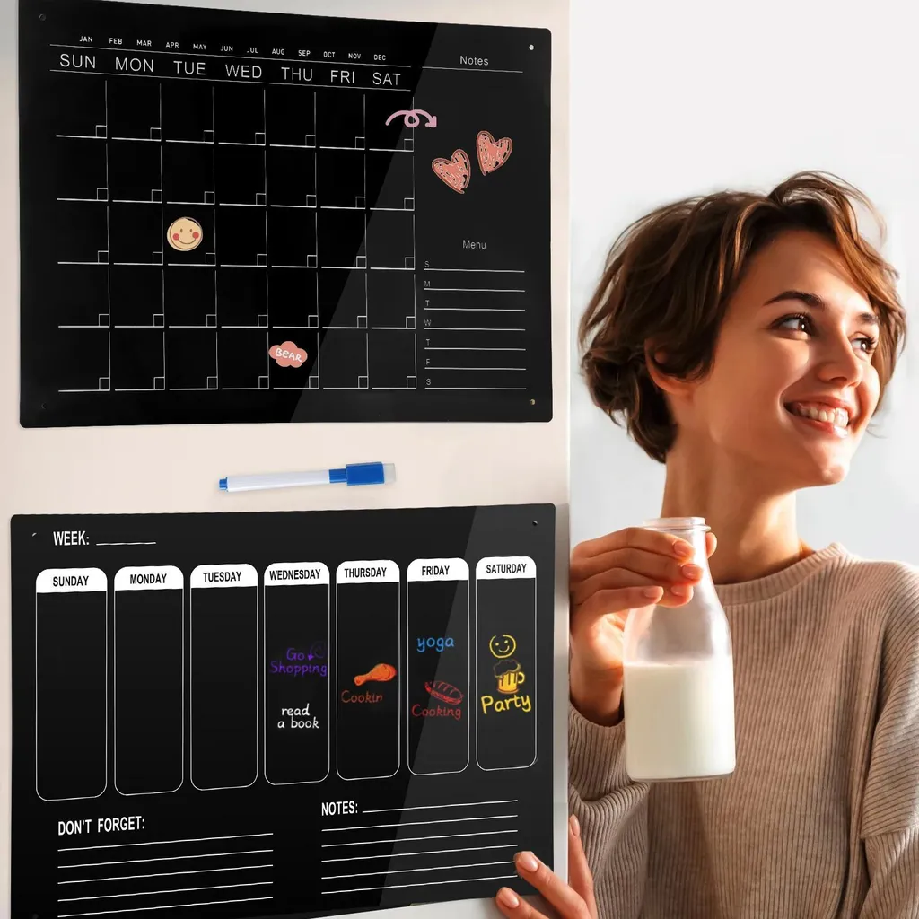 Tableau de Planification Magnétique Transparent et Organiseur Mural - 4