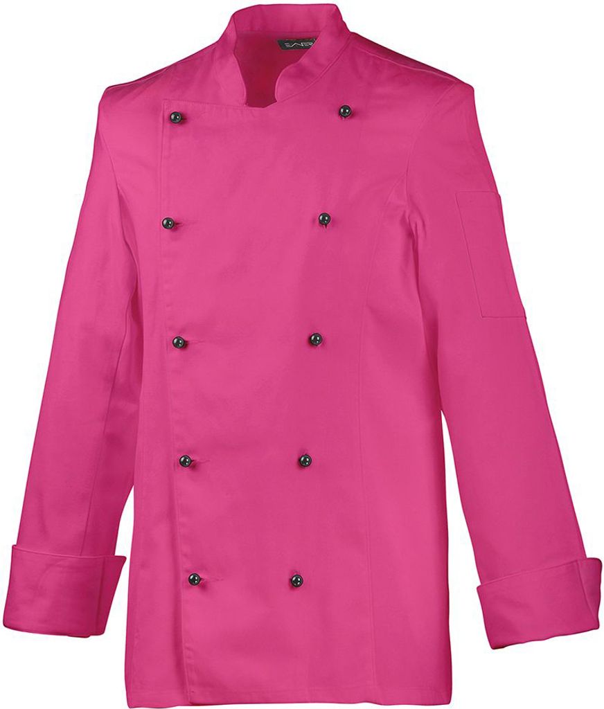 Damenkochjacke Langarm, tailliert, Fb. hotpink, Gr. XL  : Produktbild 