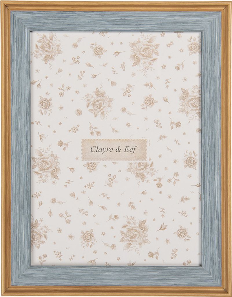 Clayre & Eef Bilderrahmen 15x20 cm Blau MDF