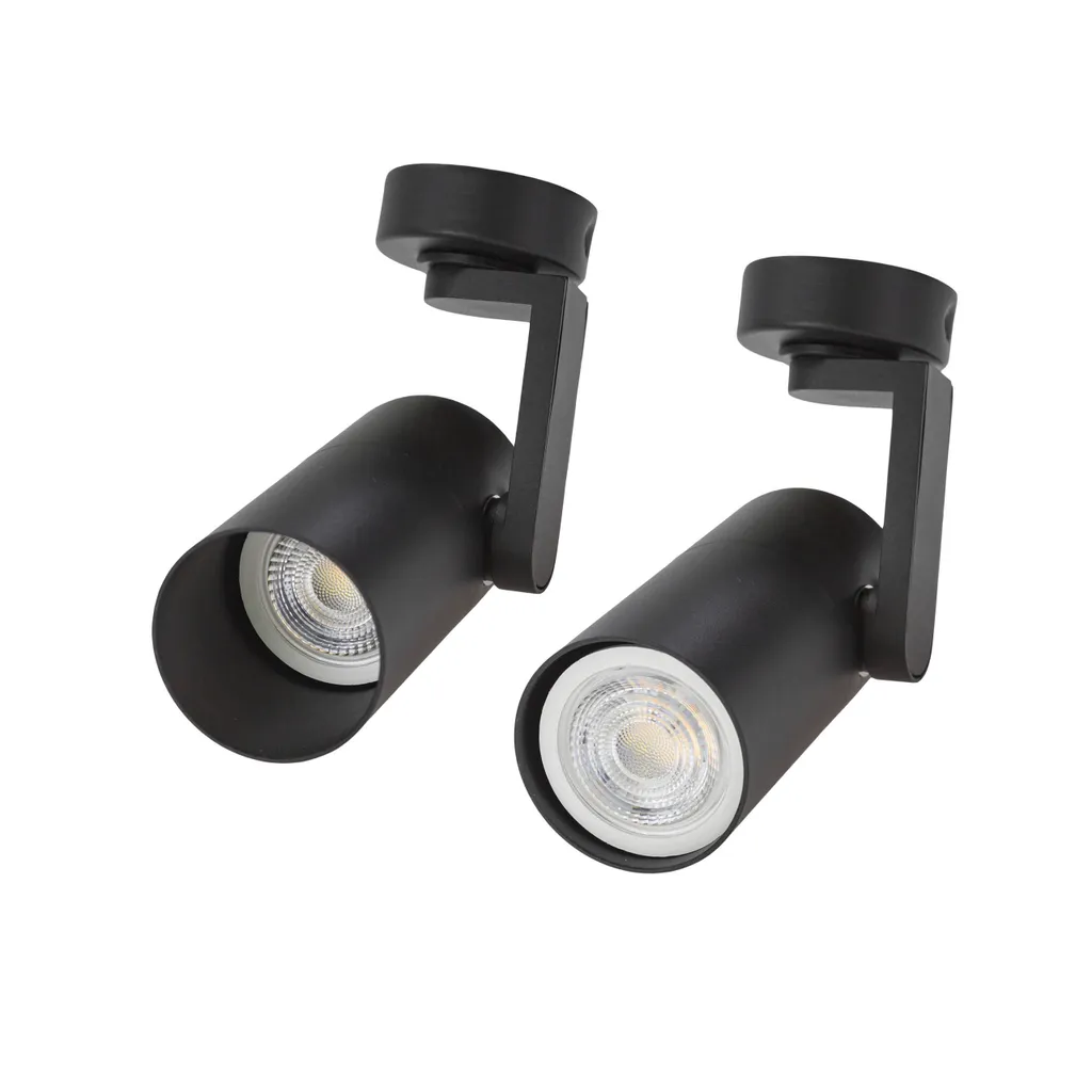 Spot de plafond Madara noir, solution éclairage orientable GU10 LED