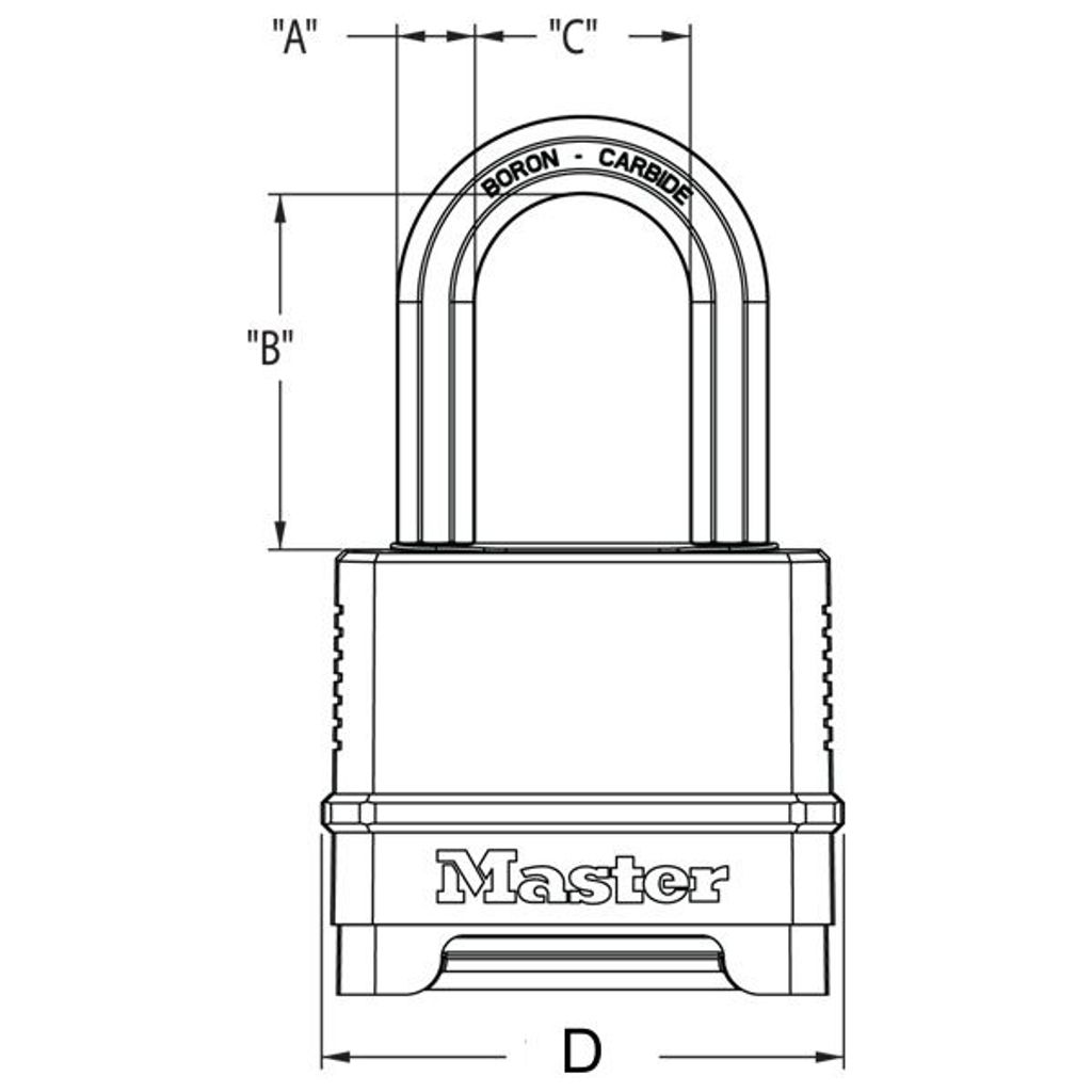 Kombinační visací zámek M175EURDLH - Master Lock Excell - Obrázek produktu 
