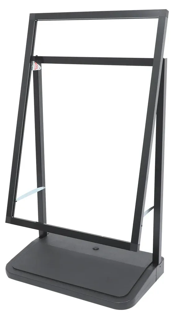Support Panneau pour Sécuriser Passage Piétons - Pied Noir Stable et Solide