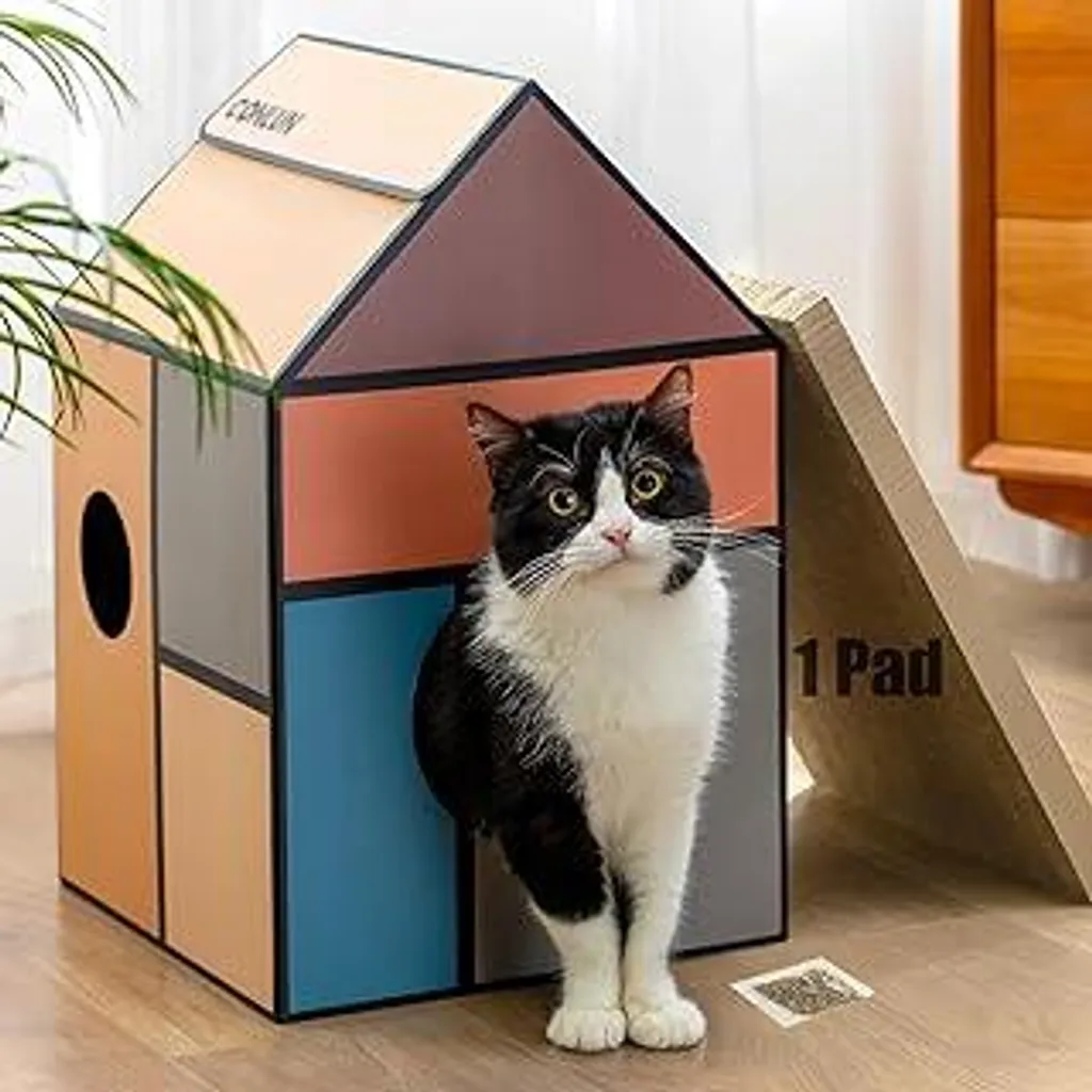 Arredamento Felino: Casa Conlun in Cartone per Gatti Moderni