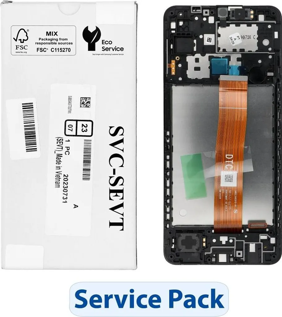 Écran Samsung A12 Noir : Remplacez votre LCD Cassé par le GH82-24490A