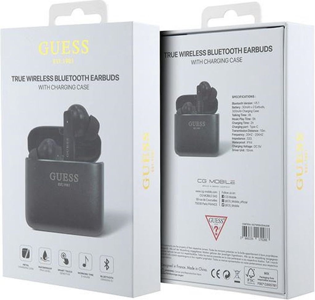 Guess Słuchawki Bluetooth Gutwssu20Alegk Tws + Stacja Zdjęcie produktu 