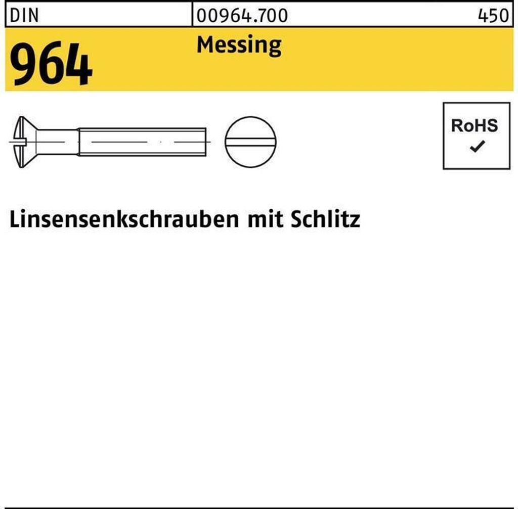 Reyher 964 MS Linsenschrauben 6x45 mit Schlitz (200 Stück)