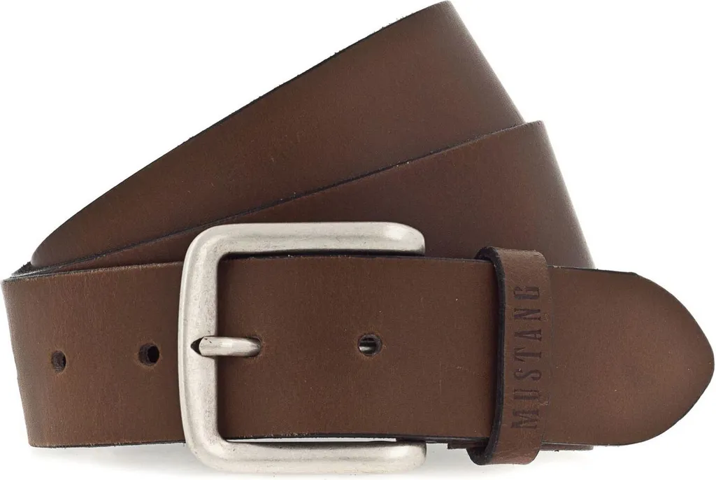 MUSTANG Cintura in Pelle W105 Baileys - Vera Pelle Marrone per Jeans