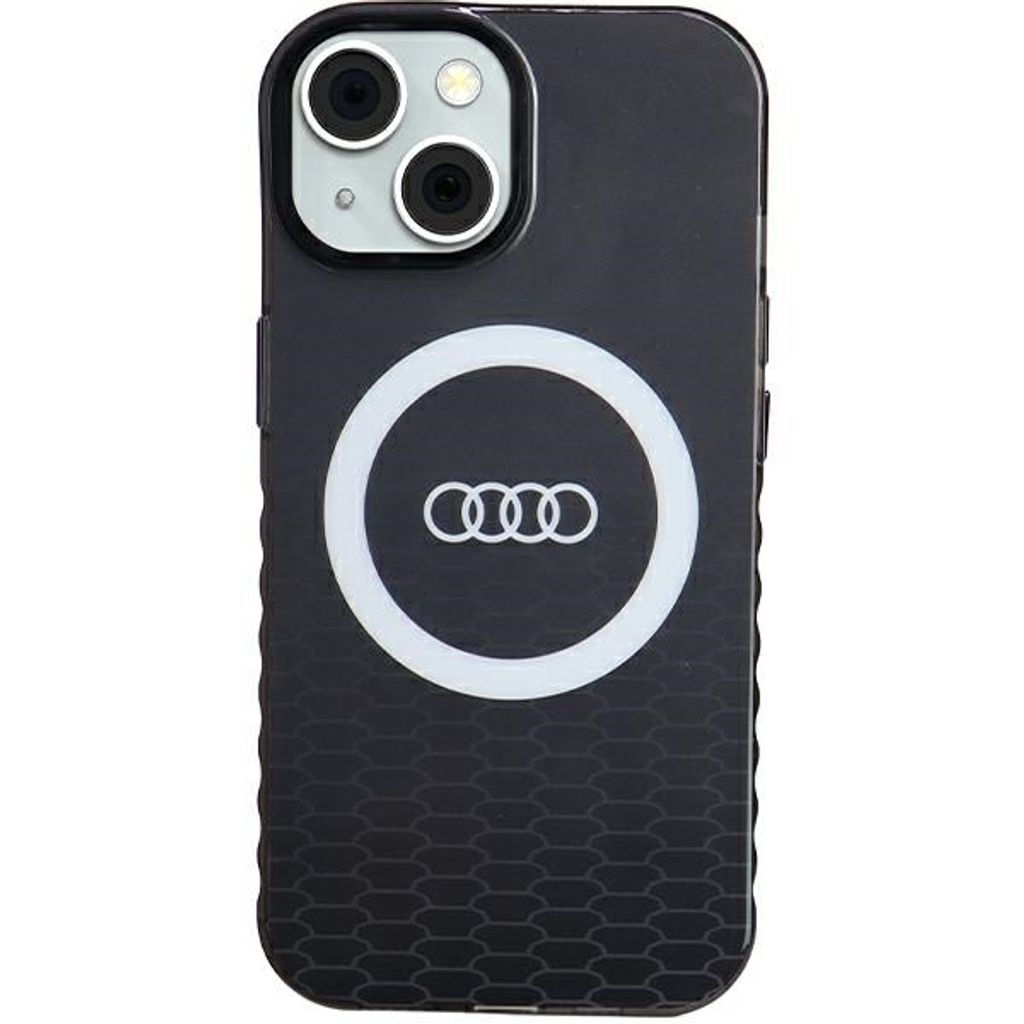 Audi IML Big Logo MagSafe Case iPhone 15 / 14 / 13 6.1" schwarz hardcase AU-IMLMIP15-Q5/D2-BK Schutzhlle