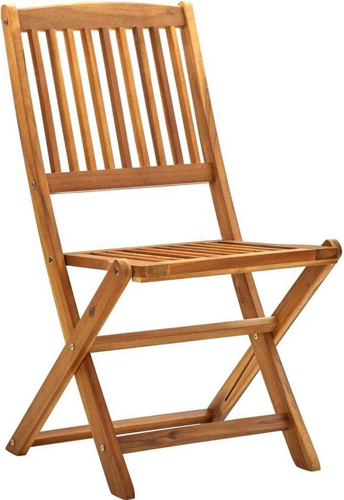 vidaXL Sedie da giardino pieghevoli 2 pz. Legno massiccio Immagine del prodotto 