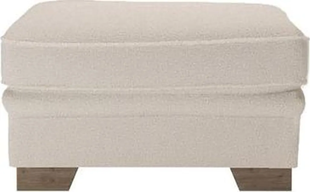 Pouf Ronay Teddy Latte et Wax Black - Siège Design Confortable Chic