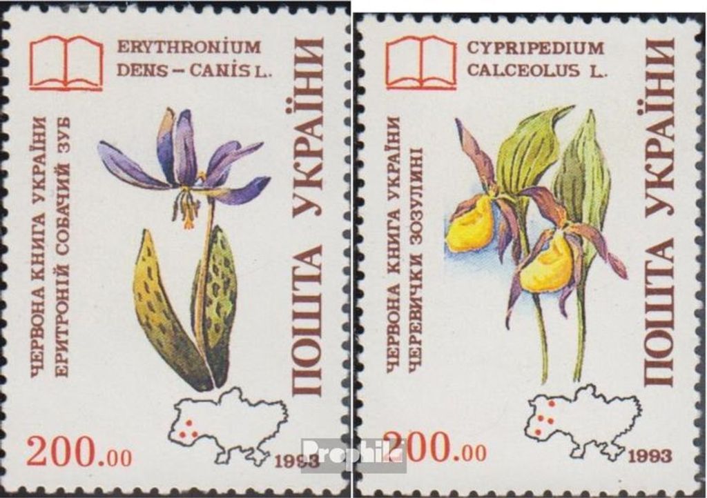 Briefmarken Ukraine 1994 Mi 113-114 (kompl.Ausg.) postfrisch Gefährdete Arten