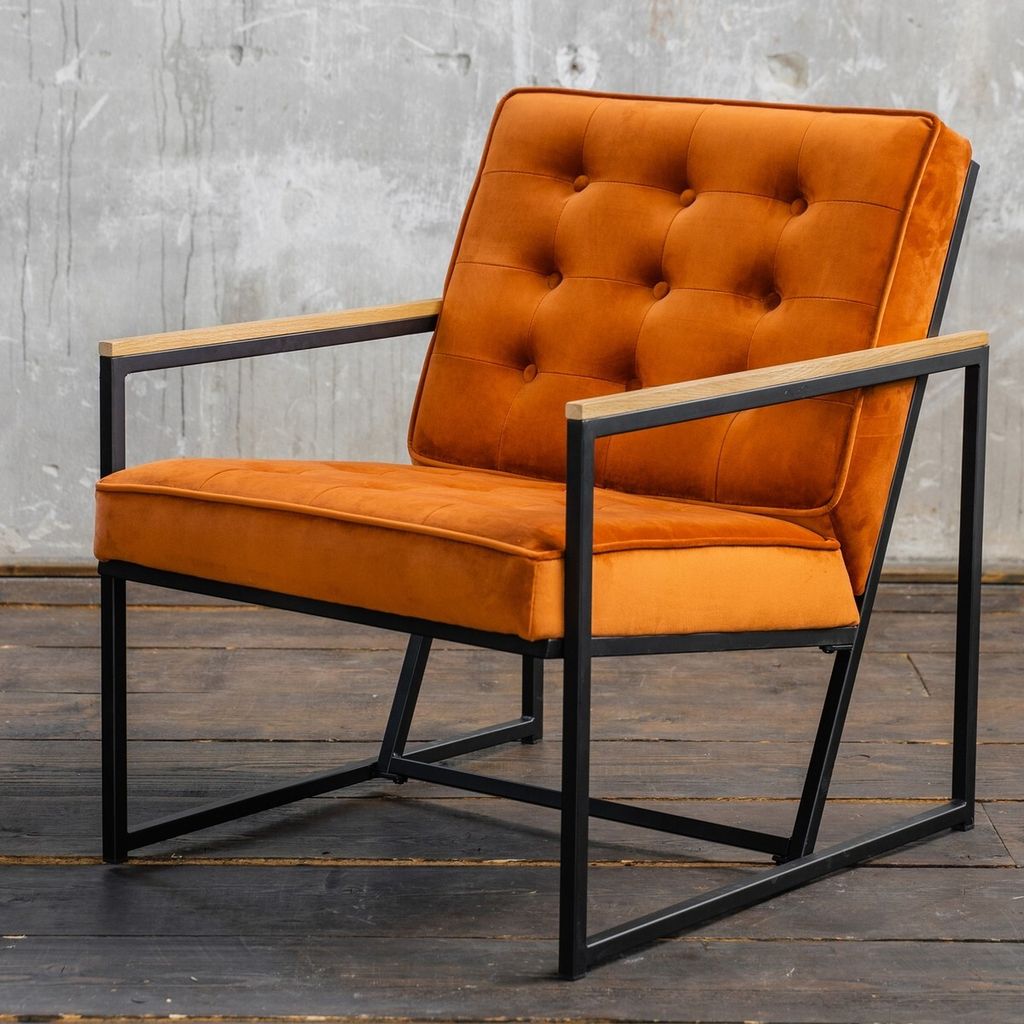 KAWOLA Sessel ARLY Polstersessel Bezug Velvet cognac Produktbild 