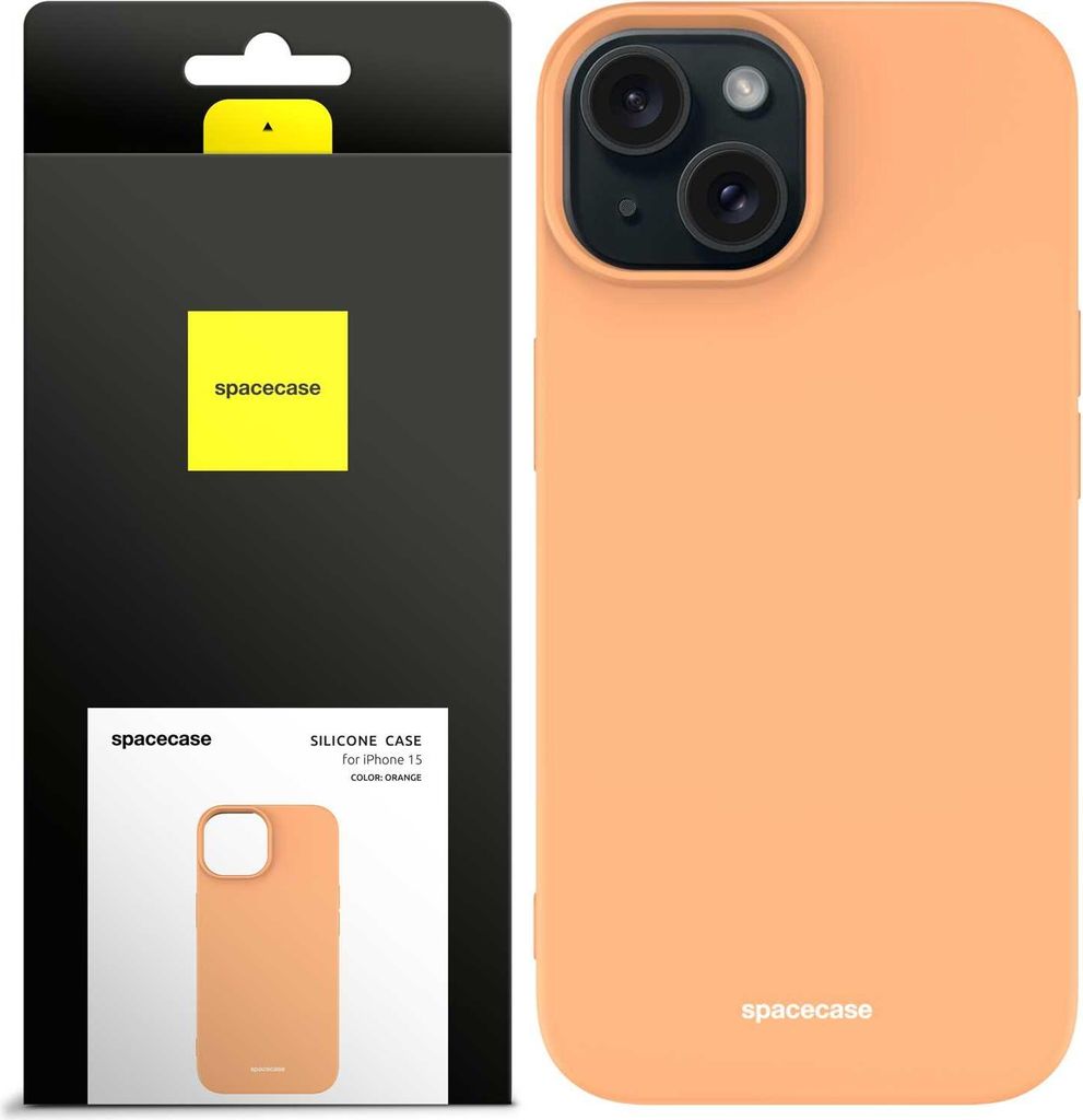 Spacecase Silikonhülle iPhone 15 orange