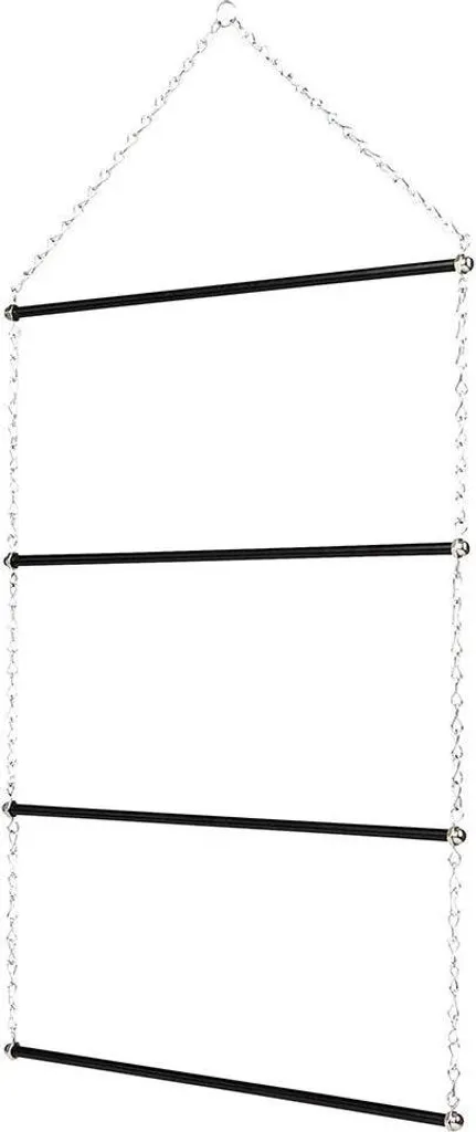 Étagère suspendue plafond acier argenté 60 cm - Structure renforcée x4