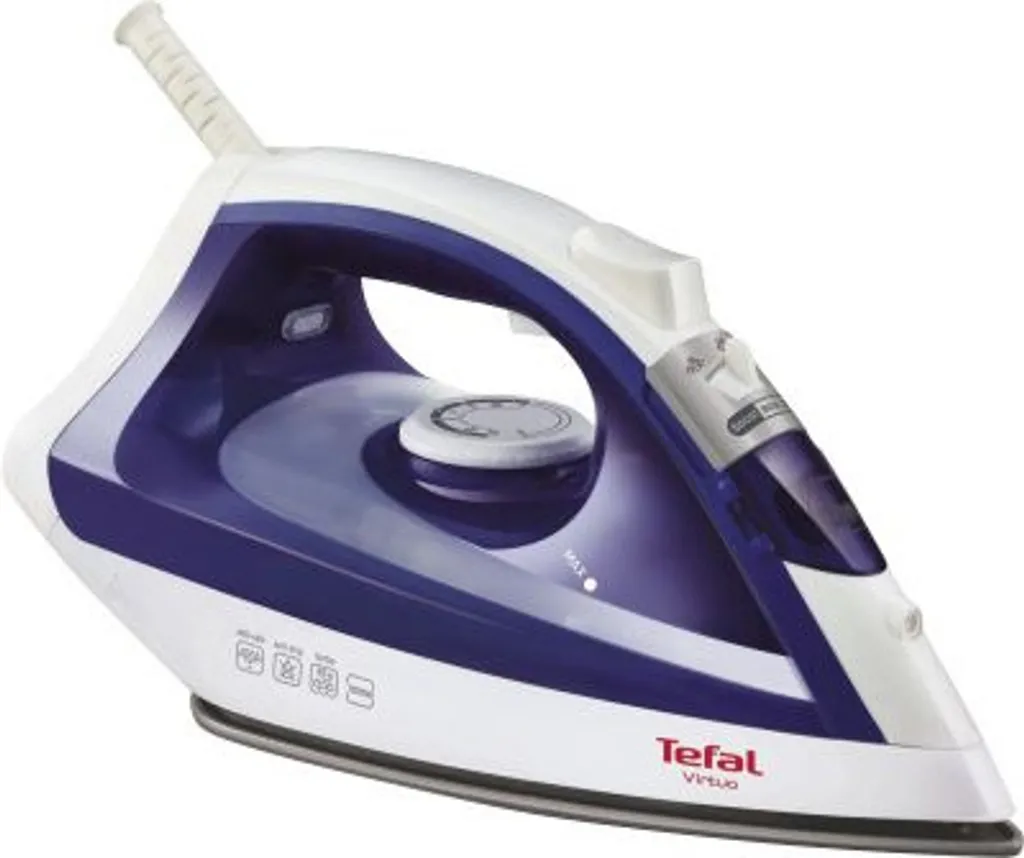 Fer à repasser Virtuo FV1711 Tefal 1800W bleu avec vapeur verticale