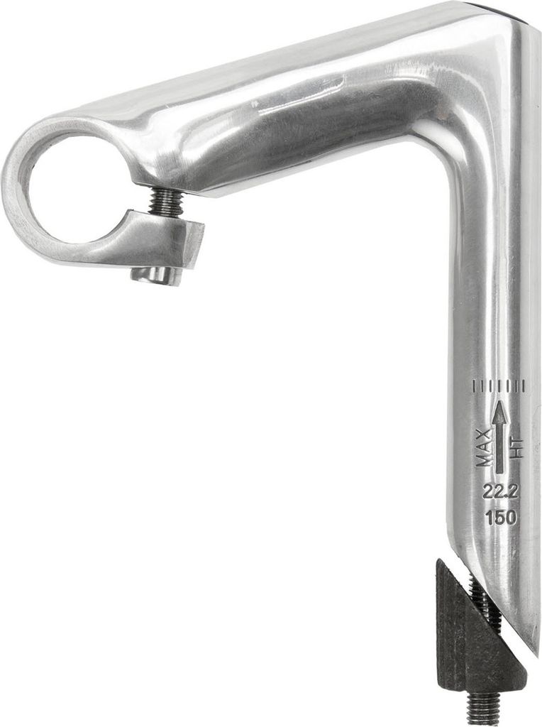 Messingschlager Fahrrad Vorbau 100 x 150 mm 1" Schaftvorbau Aluminium Cityrad Damenrad Hollandrad