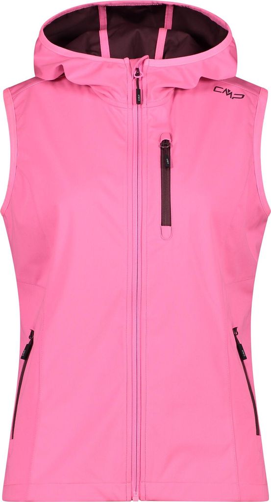 CMP WOMAN VEST FIX HOOD pink 36