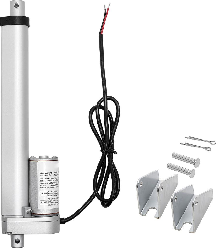 SucceBuy 12-V-Linearantrieb, 101,6 mm Linearmotor mit 15 mm/s, 1000 N Linear Aktuator mit IP54-Schutz & Montagehalterung, Lineartechnik für höhen...