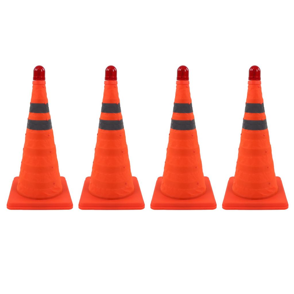 4 cônes de signalisation pliables, orange, réfléchissants, Image du produit 