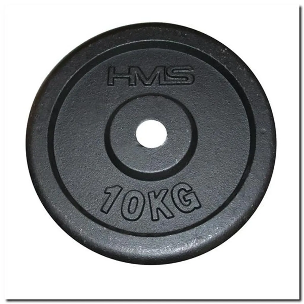 Haltère fonte 10 kg Tcz10 HMS noir pour musculation et fitness à domicile